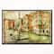 Designart - Vintage Venice - Digital Art Landscape Canvas Print in Black Frame